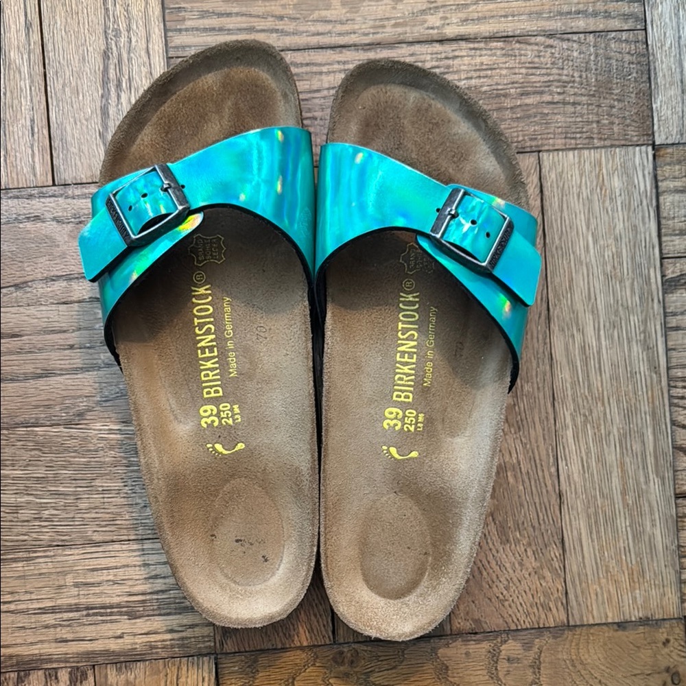 Metallic Green Limited Edition Madrid Birkenstocks